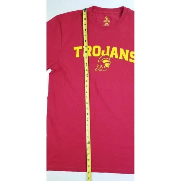 Authentic Apparel Size Medium Men's USC Trojans Fight No! Red Short Sleeve Tee - Picture 9 of 10